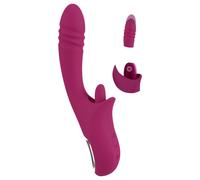 Javida - Vibromasseur langue et va-et-vient - silicone violet