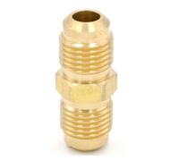 JAVJIYAI SAE Thread 1/2"-20 UNF Fit Tube OD 5/16" Straight Brass SAE 45 Degree Pipe Fitting Adapter