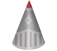 JAVOLI Amscan 9909871 - Lot de 8 chapeaux coniques de chevalier pour fête d'anniversaire pour enfants, Rose