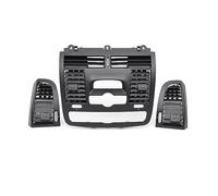 JAVON Couvercle de sortie de ventilation de climatisation de voiture, 3pcs Set, pour Mercedes-Benz Viano W636 2004-2015 et Vito W639 2004-2015, Noir, IP40, Évent de climatisation de voiture
