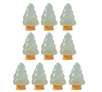 Javoryxh 10 Pièces Pendentifs Lumineux d'arbre De Noël Lueur dans Le Charme Pendentif Miniature en Résine pour Colliers Fabrication Bijoux Breloque d'arbre Noël Accessoires Paysage Neige