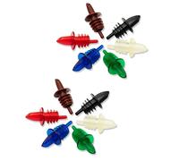 Javoryxh 10 Pièces Verseurs De Bouteille d'alcool en Plastique Bec Verseur Anti-Fuite Bouchon Distributeur 'Huile Accessoires Vin Distributeur 'Huile Lavable Lave-Vaisselle Bouteille Vin Dispositif