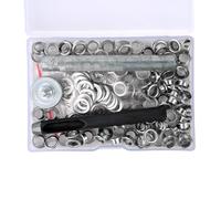 Javoryxh 100 Pièces 6mm/8mm/10mm D'œillets Oeillets Ensemble 'Oeillets avec Outil 'Installation Poinçon 'oeillet pour Cuirs Ceinture Vêtements Tissu Panneau De Mousse Tissu