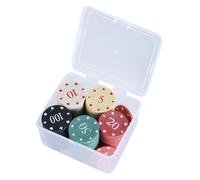 Javoryxh 100 Pièces De Jetons en Plastique Professionnels Jeu Cartes D'enseignement avec Boîte pour Le Comptage des Mathématiques Récompense pour Jeu