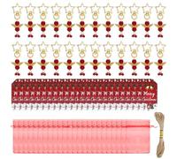 Javoryxh 24 Pièces Ornement De Pendentif Angélique Étoile Vacances Décorations Suspendues Kirsite Collections D'Ornements Vacances pour Fête Noël Décors Suspendus 'Arbre 'Ange Gardien