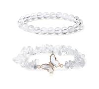 Javoryxh 2Pc Polyvalent Papillon Main Chaîne Élégant À La Papillon Ensemble Élégant Perles Poignet Bijoux Fabriqué À La Charme