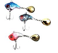 Javoryxh 3 Pièces Cuillère en Métal Dur Spinner Appâts Leurres De Poisson Spinner Nageurs Paillettes Colorées Triple Crochet Hameçons Ensemble Pêche Ensemble Artificiel