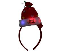Javoryxh Accessoires de fête de Noël - Chapeau de Père Noël - Accessoires de fête saisonniers - Serre-tête lumineux pour réunions de famille