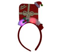 Javoryxh Accessoires de fête de Noël - Chapeau de Père Noël - Accessoires de fête saisonniers - Serre-tête lumineux pour réunions de famille
