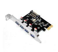 Javoryxh Adaptateurs D'extension USB PCIE3.0 De Bureau 4 Ports Très Rapide Interfaces 'Alimentation Intégrées Carte 'Extension De Pilote Non Requise