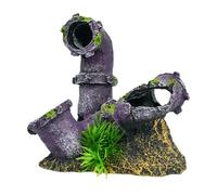 Javoryxh Aquariums Artisanat Tuyau d'eau Artificiel Élevage Artisanat Décoration Fishtank Paysage Fournitures Esthétique Affiche Cacher Les Décors De Grotte