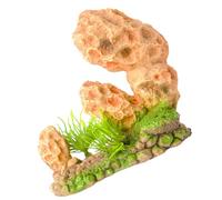 Javoryxh Aquariums Décorations Montagne Rocaille Paysage Résine Figurine Fishtanks Cachettes Abri Cave Maison pour Poissons Et Crevettes Résine Rocaille