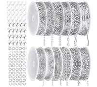 Javoryxh Assortiment De Chaînes Polyvalentes Et Robustes en Acier Inoxydable Utilisation De Longue Durée Et Accessoire À La Mode pour Les Styles Jeunes Chaîne À Usage Quotidien