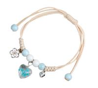 Javoryxh avec Embellissements Floraux Pendentif Floral Accessoire De Chaîne De Poignet D'amitié Tissé pour Filles Bracelets Tressés Réglables avec des Fleurs Uniques