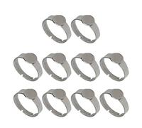 Javoryxh Bases D'anneaux en Acier Inoxydable Supports Réglables Robustes pour La Fabrication De Bijoux Uniques Composants Artisanaux 10 Pièces