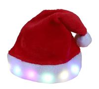 Javoryxh Bonnets de Père Noël en peluche pour festival, réunion de famille, chapeau de Père Noël lumineux, accessoires de fête de Noël, décorations d'intérieur