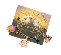 Javoryxh Bracelets en Alliage À Breloque Chauve-Souris d'halloween Bijoux Unisexes Réglables pour Usage Quotidien Et Tenues De Fête Cadeaux Bijoux Chauve-Souris Effrayants