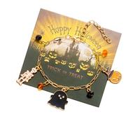 Javoryxh Bracelets en Alliage À Breloque Chauve-Souris d'halloween Bijoux Unisexes Réglables pour Usage Quotidien Et Tenues De Fête Cadeaux Bijoux Chauve-Souris Effrayants
