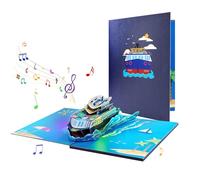 Javoryxh Carte D'anniversaire Popup Unique Papier De Vœux D'anniversaire Musical Distinctif Avec Fonction Popup Et Lumières LED De Vœux