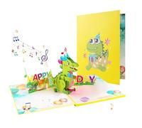 Javoryxh Carte D'anniversaire Popup Unique Papier De Vœux D'anniversaire Musical Distinctif Avec Fonction Popup Et Lumières LED De Vœux