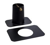 Javoryxh Chaîne de pluie adaptateur de gouttière en métal avec boulon revêtement noir résistant à la rouille Accessoires de gouttière