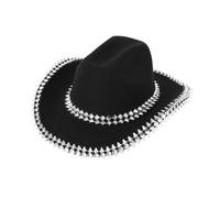 Javoryxh Chapeaux de cowboy étincelants cloutés pour enterrement de vie de jeune fille, chapeau disco pour acteur et actrice
