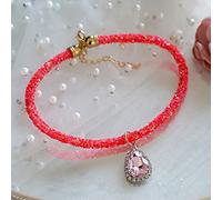 Javoryxh Collier Scintillant pour Chien avec Ultra-Clignotant Scintillant Chaton Goutte d'eau Chat en