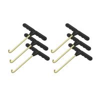 Javoryxh Crochet De Tension À Ressort Outil D'étirement Durabilité avec Poignée Antidérapante Accessoire D'installation Trampolines Crochet Métallique Paquet 6