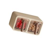 Javoryxh De Stockage D'épices Pratique Installation Facile Étagère Rangement ' Cuisine Organisateurs 'assaisonnement en Plastique Robuste Pots À en Plastique avec