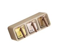 Javoryxh De Stockage D'épices Pratique Installation Facile Étagère Rangement ' Cuisine Organisateurs 'assaisonnement en Plastique Robuste Pots À en Plastique avec