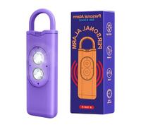 Javoryxh Dispositif D'alarme Anti-agression Portable Rechargeable avec Lampes De Poche LED pour Le Jogging Nuit La Randonnée Alarmes Porte-clés Sécurité Les Femmes La Sécurité