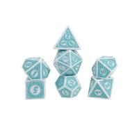 Javoryxh Ensemble De 7 Dés en Acrylique Multi-Faces Complexe Polyédrique Jeu Table Nombres Faciles À Lire Dés Jeu Rôle Durables Accessoires Table