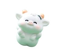 Javoryxh Figurines De Vache Dessin Animé Statues Jardin en Résine Sculptures Amusantes pour La Maison Et Le Bureau Sculpture Amusante Aménagement Paysager Créatif