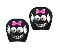 Javoryxh Flexible Auto Seat Protectors Character Art All Vehicles Scratch-Proof Fabric Machine Washable 2PCS Funny Cartoon Car Seat Pillow Case