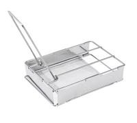 Javoryxh Grille-Pain Pliant en Acier Grilles À Pain Camping en Plein Air Ajusté Grilles Pliantes Supports Chauffants pour Camping