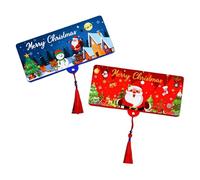 Javoryxh Organisateur De Vacances en Papier Recyclé À 10 Poches avec Motifs du Père Noël pour Enveloppes d'argent Cartes Vœux Faites À La Main Pochettes pour Organisateur Cartes Noël