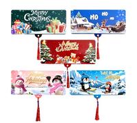Javoryxh Organisateur De Vacances en Papier Recyclé À 10 Poches avec Motifs du Père Noël pour Enveloppes d'argent Cartes Vœux Faites À La Main Pochettes pour Organisateur Cartes Noël