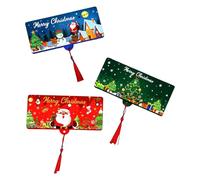Javoryxh Organisateur De Vacances en Papier Recyclé À 10 Poches avec Motifs du Père Noël pour Enveloppes d'argent Cartes Vœux Faites À La Main Pochettes pour Organisateur Cartes Noël