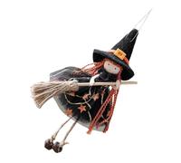 Javoryxh Ornement De Balai Velouté Noël d'halloween avec Charme Angélique Figurine Fille Cloches Multicolores Décorations Fêtes Vacances pour Mur d'arbre Charme Festival