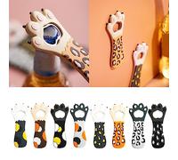 Javoryxh Ouvre-Bouteille De Chat Mignon Bouteille Bière Roman Magnétique Aimant Réfrigérateur-Cadeau pour Femmes Hommes Petit Ami Amie Patte Chat Silicone