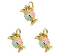 Javoryxh Pack De 3 Glaces Popsicles Breloque Robuste Plaqué Or Bijoux pour Femmes Coeur Champignon Collier Pendentifs Conceptions Uniques Collier