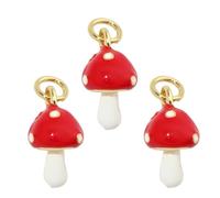 Javoryxh Pack De 3 Glaces Popsicles Breloque Robuste Plaqué Or Bijoux pour Femmes Coeur Champignon Collier Pendentifs Conceptions Uniques Collier