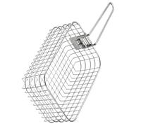 Javoryxh Panier À Frire Portable en Acier Inoxydable Casseroles Polyvalentes avec Panier À Frire Accessoire De Barbecue Familial Ustensiles Cuisine Camping