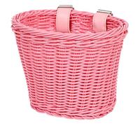 Javoryxh Panier De Vélo en Osier Guidon avec Ceinture Réglable Vélos Tissés Plastique pour Scooters Panier Tissé Plastique Imperméable pour L'extérieur