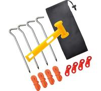 Javoryxh Piquets De Tente D'extérieur Ancres Type Lourd Camping pour La Stabilité des Engrenages À Haute Résistance