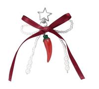 Javoryxh Porte-clés Esthétique Joli Pendentif Breloque Ruban Perles Nœuds Porte-clés Charme Pour Femmes À Main À Décoration Breloques Accessoires