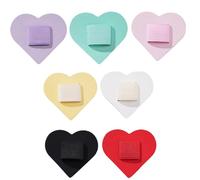 Javoryxh Porte-Stylo Auto-adhésif en Forme De Cœur 7 Pièces Clip Accessoires pour Tablette Stylos Pratiques Et Pratiques