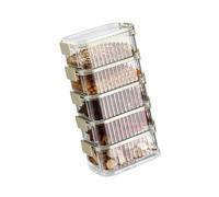 Javoryxh Pots À Épices Multicouches Conteneur De Rangement De Cuisine Scellé Étanche Organisateur en Plastique Empilable pour Pots À Épices Sel Et Poivre avec Couvercle Scellé