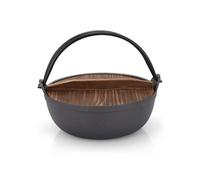 Javoryxh Pots Hollandais en Fonte avec Couvercle Bois Marmite De Cuisson Soupe Suspendue Pique-Nique Accessoires Camping Plein Air
