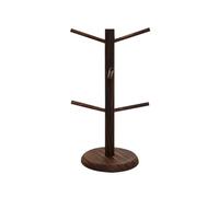 Javoryxh Présentoir De Tasse En Bois Avec Tiges Suspendues Porte-gobelet En Bois Organisateurs Conceptions D'arbre Étagères Rangement Cuisine Présentoir Polyvalent